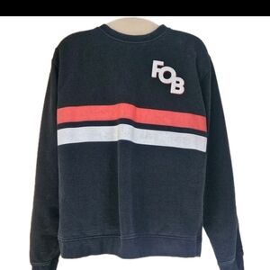 Vintage Fall Out Boy FOB Wintour 2016 Striped Crewneck Sweatshirt